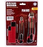 Brink Tools BR-T568-020 2 Utility Knife and Blade Set Cutter Box Snap Razor Auto Lock Knives [並行輸入品]