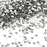 PATIKIL 2880粒 ラインストーン SS10（2.7-2.9mm） ラウンド 平バック ガラス製ラインストーン ネイルパーツ 大容量 水晶 ジェム ダイヤモンド DIYクラフト ネイルアート 手芸パーツ クラフト アクセサリー 衣類 靴 スマホ 装飾用 クリア黒