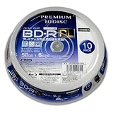 PREMIUM HIDISC BD-R DL 1回録画 6倍速 50GB 10枚 スピンドルケース