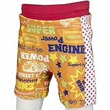 ベビー水着[baby’s Dream(ベビーズドリーム)]ボーイズ男の子英字＆車総柄サーフパンツ90cm|オレンジ