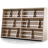 本棚 マンガ収納 スライド＆ディスプレイ ブックエンド 木製 リアル木目 ワイドタイプ 幅120 下段 単品 ナチュラル