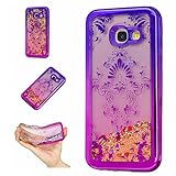 Samsung A3 2017 / A320フラワー携帯電話ケース、セブンファンダメッキTPUシリコンソフトソフトフロークイックサンドカバーSamsung Galaxy A3 2017 / A320ク