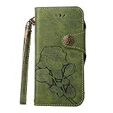 Nokia 3 ケース,COOSTOREJPレトロエンボス加工ローズFlorals PUレザーケース磁気カードウォレット+取り外し可能な手首ストラップのデザインは、に適用する Nokia 3 2017