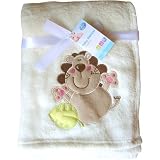 Super Soft & Fluffy Animals Large Baby Blanket (Cream Lion) by TeddyT's