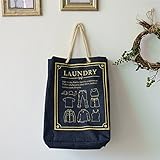 Yiliey ぶら下げ 折り畳み 洗濯かご ランドリーバスケット おもちゃ 収納かご-デニム