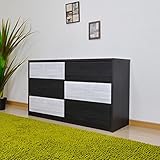 チェスト 幅120 3段 タンス ローチェスト 整理ダンス モノトーン 完成品 AYU-3-369-F (ブラック)