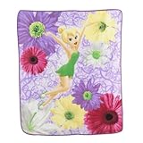 Disney Fairies Tinkerbell Floral Micro Raschel Throw [並行輸入品]