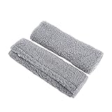 Qiiluシートベルトカバー　シートベルトクッション　ソフトフリースシートベルトカバー　20 x 23cm　２本セット(灰色)