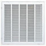 Speedi-Grille SG-2020 FG 20-Inch by 20-Inch White Return Air Vent Filter Grille with Fixed Blades [並