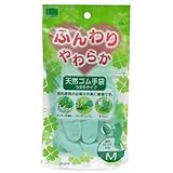 オカモト ふんわりやわらか天然ゴム手袋 グリーン M OK1GM