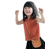 ベビーゴー　丸ネック　キッズ　ノースリーブ　Tシャツ　綿麻　（オレンジレッド　XL/130）