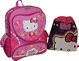 Hello Kitty embroidered 16" School Backpack W/ Bonus Sling Bag [並行輸入品]