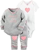 Carter's Baby Girls 3 Pc Sets 126g519 Heather 3 Months Baby [並行輸入品]
