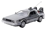 京商 (Kyosho) Jada Toys HOLLYWOOD RIDES バック・トゥ・ザ・フューチャー シリーズ 1/24 バック・トゥ・ザ・フューチャー タイムマシーン (デロリアン/点灯ギミック) 40周年記念/ブラウン博士トラックパッケージ (限定) 完成品 JADA36849
