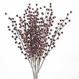 工場直接クラフト12レッドHand Wrapped人工ベリーSprays レッド