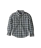 [ラルフローレン] Polo Ralph Lauren Kids ボーイズ Poplin Long Sleeve Button Down Shirt (Toddler) トップス Green/Whit