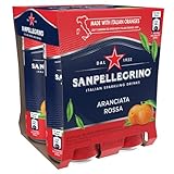 SANPELLEGRINO(サンペレグリノ) イタリアン スパークリングドリンク アランチャ―タ・ロッサ ( ブラッドオレンジ ) 330ml ×4本 ( 果汁15% 微炭酸 )