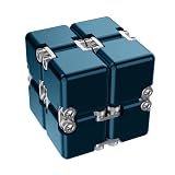 インフィニティキューブ Infinity Cube マジックキューブ MagicCube 立体パズル インフィニティ フィジェット キューブ 大人向けゲーム 頑丈で重い 減圧おもちゃ 持ち運び (DIY ブルー)