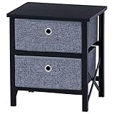 折畳チェスト 2段 高さ43cm グレー 50991