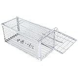 Super JP ねずみ捕獲カゴ ネズミ捕り器 (シルバー)