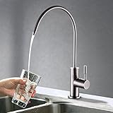 KES Z501C Lead Free Beverage Faucet Drinking Water Filtration System 1/4-Inch Tube, Brushed Stainles