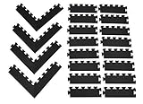 Wonder Mat Edging Package Set: 16 Sides & 4 Pairs of Corners for 6' x 6' Area (Black) by Wonder Mat