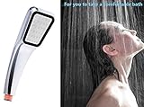 300穴シャワーヘッド節水浴室降雨シャワーノズルエアレーター高圧シャワーヘッドスクエアabs付きクロームメッキ