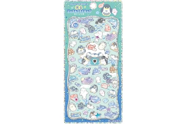 カミオジャパン ステッカー 光るプチドロップステッカー ふわふわうみのなかま 230251