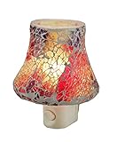 ガラス夜ライトカラフルなモザイクアートガラスプラグin Nightライトマルチカラー4 x 4.5 X 3.5インチモデル# pn-299