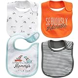 カーターズ Carter's マジックテープタイプ 男の子用 ベストフレンドワンちゃん よだれかけ 4枚セット ビブ 出産祝い [並行輸入品]