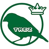 14色 愛鳥名 or 鳥種名 入り 文鳥 ステッカー【名入れ ネーム バード BIRD 小鳥 カーサイン カーステッカー TREZ】 (グリーン)