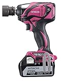 日立工機 18V コードレスインパクトレンチ 充電式 5.0Ahリチウムイオン電池、急速充電器、予備電池、ケース付 レッド WR18DBAL2(2LJCK)(R)