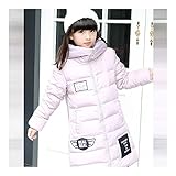 ダウンジャケット　女の子　厚くする　保温　ファッション　ピンク　160cm