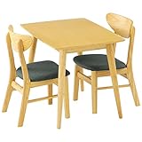 ダイニングテーブル 3点セット テーブル＆チェア セット 食卓セット 〔テーブル+チェア2脚〕 ナチュラル