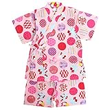 甚平 ベビー 女の子 綿100% 日本製生地 じんべい スーツ上下 祭 子供甚平 水玉/ピンク-9975 95cm