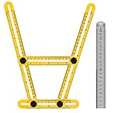 角度テンプレートツール 測定定規 自由スコヤ 筋交付き 4折(2017年最新改良版) (テンプレートツール) VICKMALL