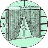 【シングルファスナータイプ】 防虫つまネット EX-2000 目合1mm 幅3000mm 高さ2200mm ビニールハウス入口用ネット カ施 Z