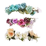 Baoblaze 3個　フラワー　花冠　ヘッドバンド　子供　フラワーガーランド　アクセサリー　