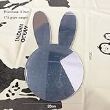 Habudda Nursery Cute Decorative Mirror Shaped Bunny Clear Acrylic Mirror Easy Install Baby Kids Room