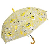 子供 傘 ジャンプカサ 50cm 55cm Disney ディズニー スヌーピーワンタッチ 雨傘 雨具 学童傘 8本骨 女の子 男の子 55cm ミニオンズ