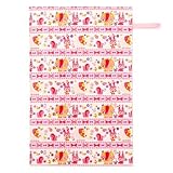 赤ちゃんにやさしい安心おむつ替えシート（日本製）　お花大好きプリティ動物フレンド（スケアー地・ピンク）　B0704000　日本製