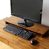 キーボードラック 無垢材 木製 机上ラック 収納台 スタンド 仏壇台 メイク台 チークキーボード棚