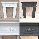 マントルピース【MPR800-D WH BK】幅800 暖炉　飾り棚　店舗什器　フォトスタジオ (BK)