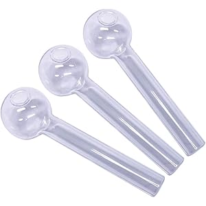 【厚め耐熱ガラス】 【3本セット】 ガラスパイプ ハッカパイプ メンソール 10.5cm 28mmφ glass pip…