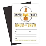 Man 'sベビーシャワー招待状おむつビールパーティー( 15パック)