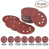 TAKIの部屋 サンディングディスク サンドペーパー ポリッシュ 磨き 研磨用 アルミナ 円形 70枚入り 70pcs