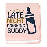 CafePress – Late Night Drinking Buddy幼児毛布 – スーパーソフトベビー毛布、新生児おくるみ ピンク 04738145876832E