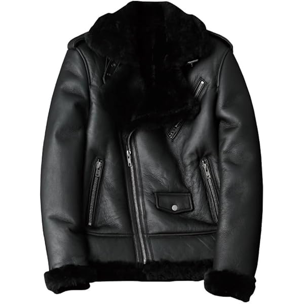 Amazon | [VIIBOY] ムートンジャケット ムートコート ライダース