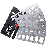 BORN PRETTY スタンピングガイドテンプレート ステンレススチール フルフランスネイル...