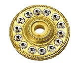 Carpe Diem Hardware 883-8C Cache Large Round Escutcheon Made with Swarovski Crystals, Gilded Mercury